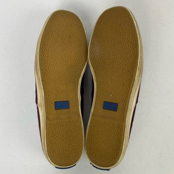 Keds Champion Wool Sneakers Low‎ Top Size 6 Wine Burgundy Casual Shoes Heathered - Picture 8 of 10